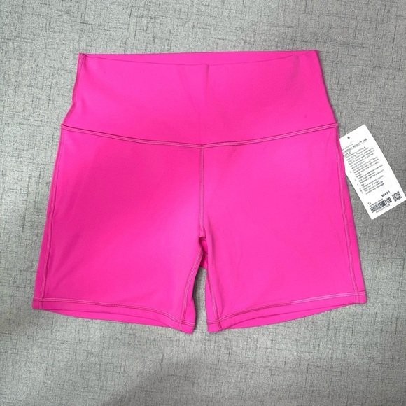 Lululemon Align Short High Rise Bike Shorts Sonic Pink 12 Nwt - Picture 4 of 9